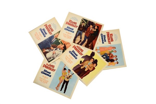 Vintage 1959 Elvis Presley King Creole Lobby Cards (5 Different) 